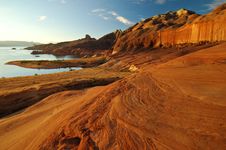Red Sandstone Formations Lake Powell Royalty Free Stock Image Red Sandstone Formations Lake Powell Royalty Free Stock Image