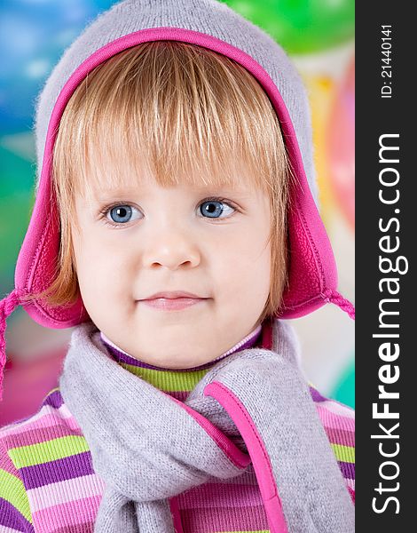 Foto-little girl in hat