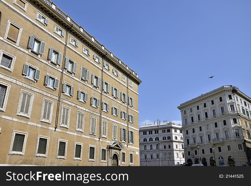 Rome architecture in the historical center