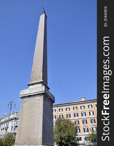 Column architecture at Victor Emanuel monument in historical center of Rome. Column architecture at Victor Emanuel monument in historical center of Rome