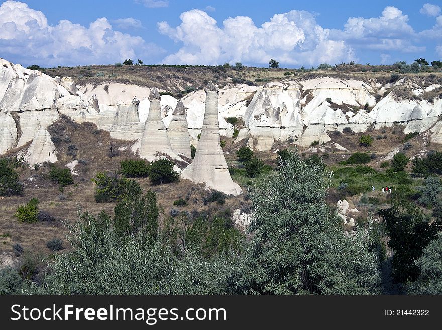 Unusual landscape in Cappadocia, Turkey