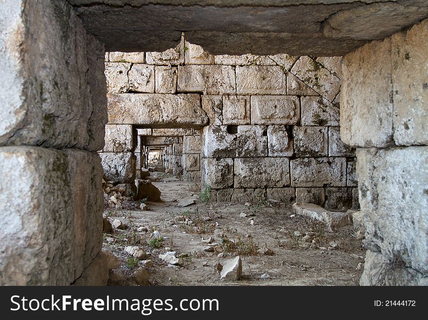 Ancient Roman Site In Perge, Turkey