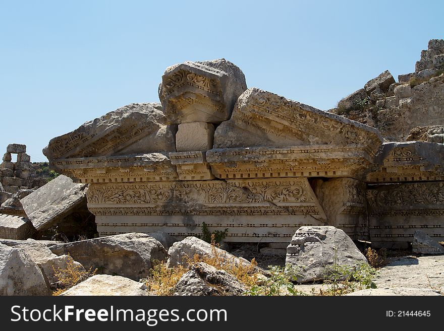 Roman archaeological site of ancient city of Perge in Turkey. Roman archaeological site of ancient city of Perge in Turkey