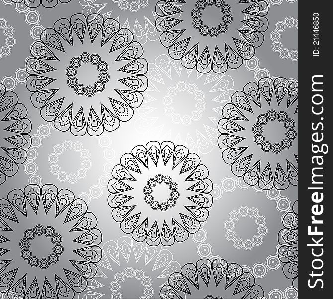 Vector Abstract Circles Seamless Pattern