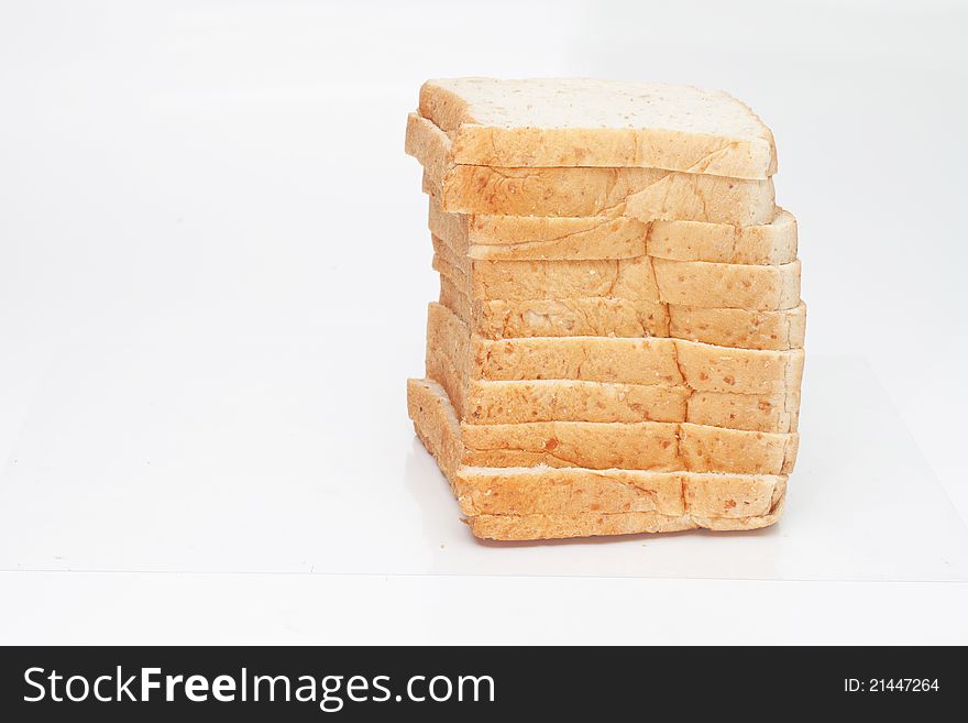 Loaf of bread  on white background. Loaf of bread  on white background