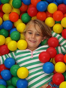 Young Girl In Fun Balls Royalty Free Stock Image Young Girl In Fun Balls Royalty Free Stock Image