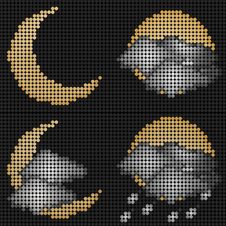 Moon Weather LED Screen Royalty Free Stock Photo