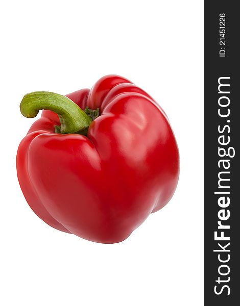 Single red bell-pepper