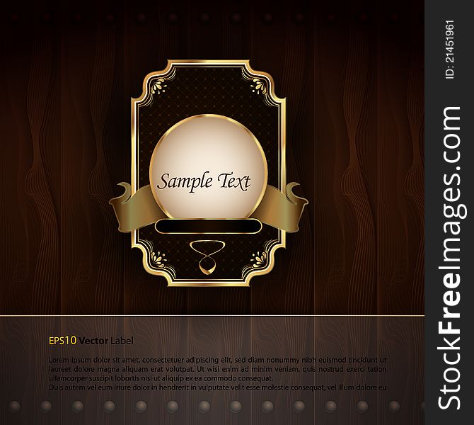 Golden Royal Labels | Elegant Presentation | EPS 10 with Separate Layers Named Accordingly