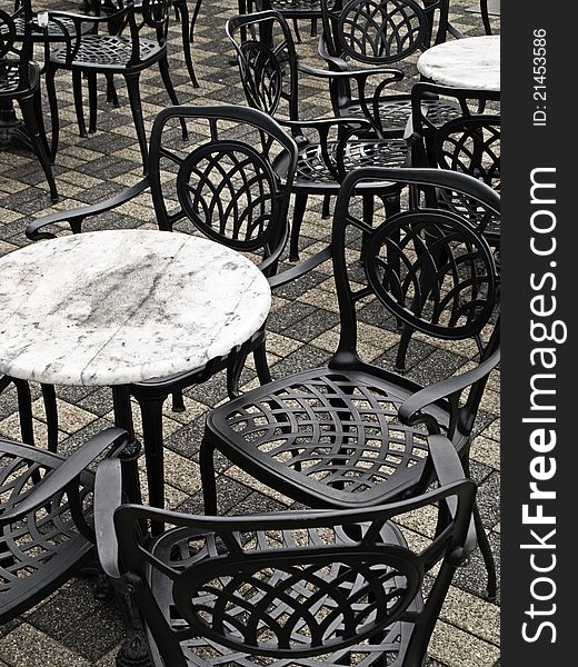 Chairs on terrace