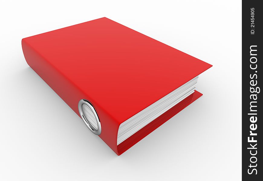 File folder with documents. 3d render illustration