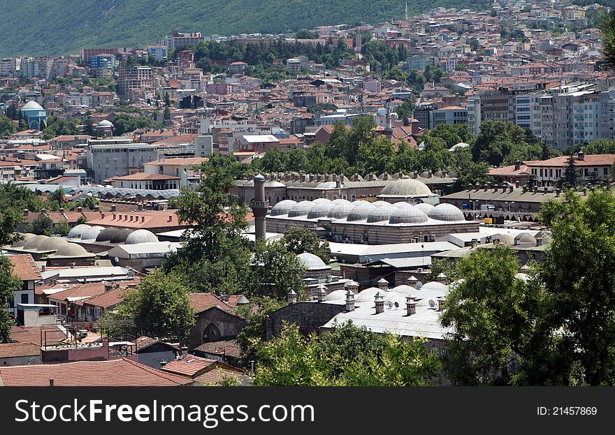 The roofs of Bursa. It's capital city of Ottoman Empire. The roofs of Bursa. It's capital city of Ottoman Empire.
