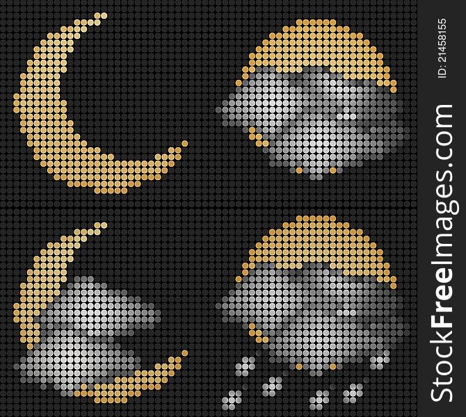 Moon weather LED screen
