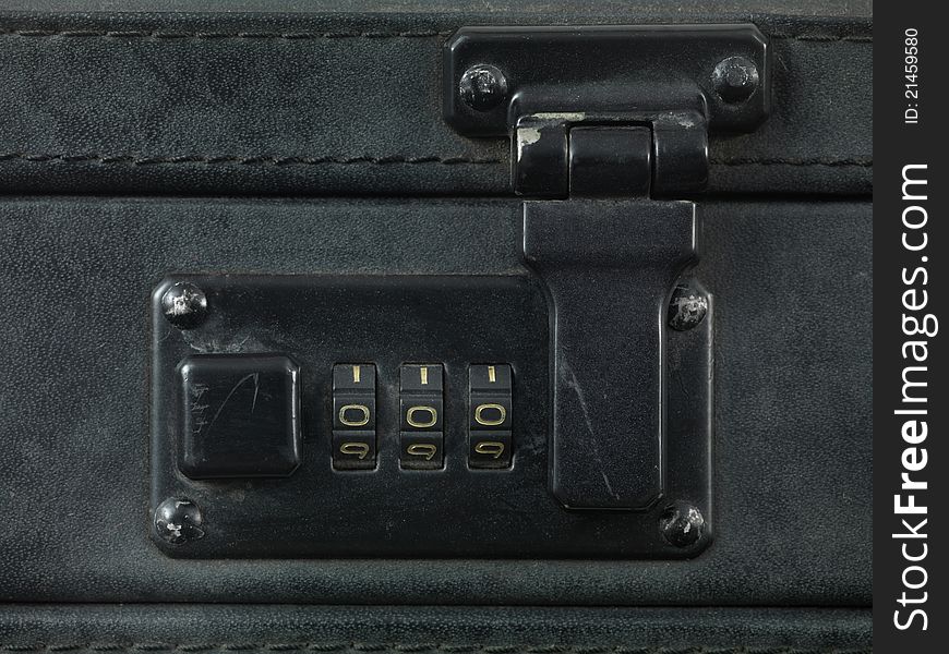 A black old fashioned business brief case