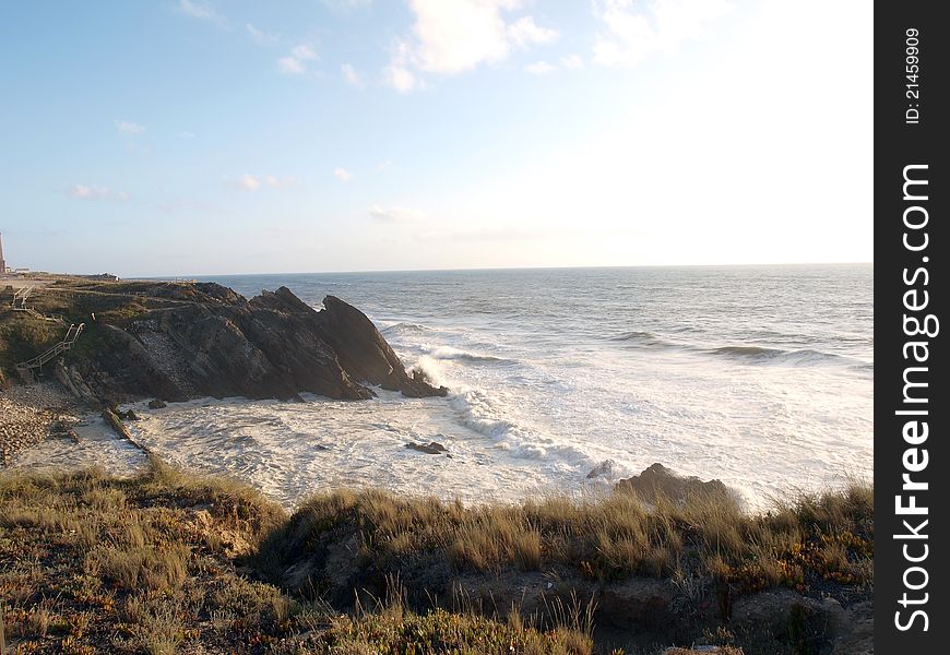 Beach in Sao Pedro de Muel, Portugal