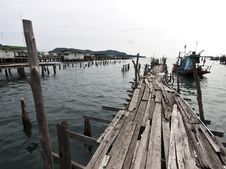Old Wooden Fishing Bridge Stock Image Old Wooden Fishing Bridge Stock Image