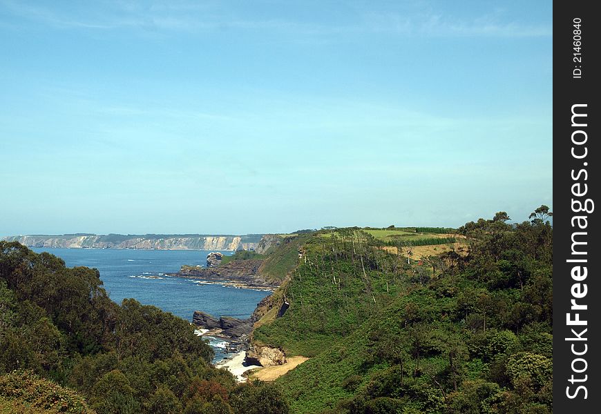 Spanish coast near Luarca-Asturias. Spanish coast near Luarca-Asturias