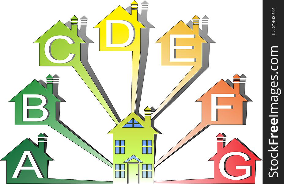 Logo-the energy efficiency of buildings. Logo-the energy efficiency of buildings