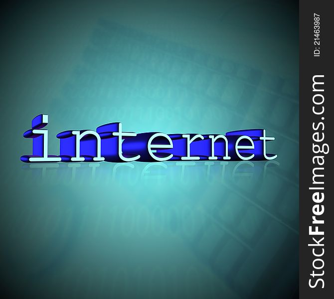 Web site and business 3d internet symbol.Internet technology concept