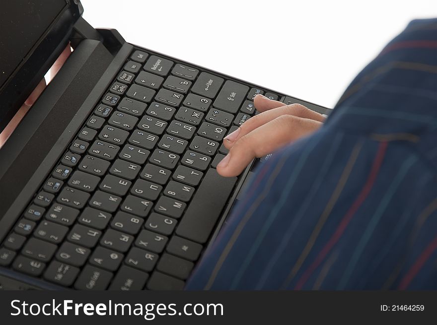 Children S Hand On The Keyboard