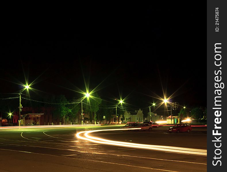 Night traffic light