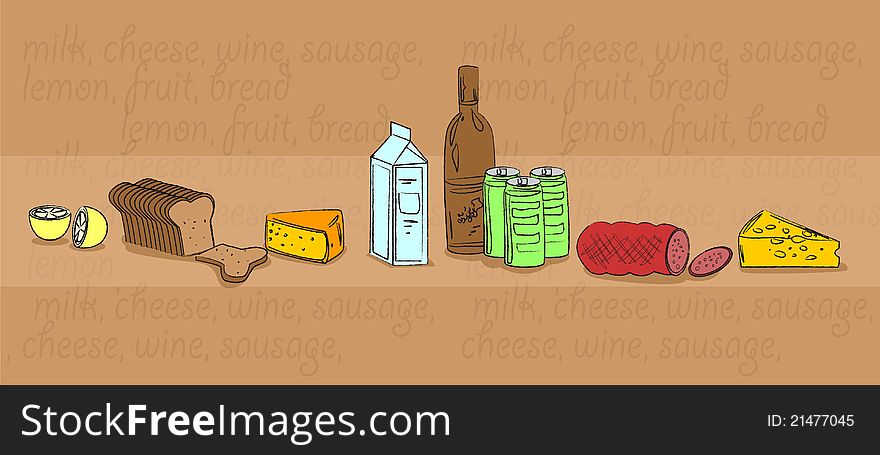 Set food, vector illustration picture for your design
. Set food, vector illustration picture for your design
