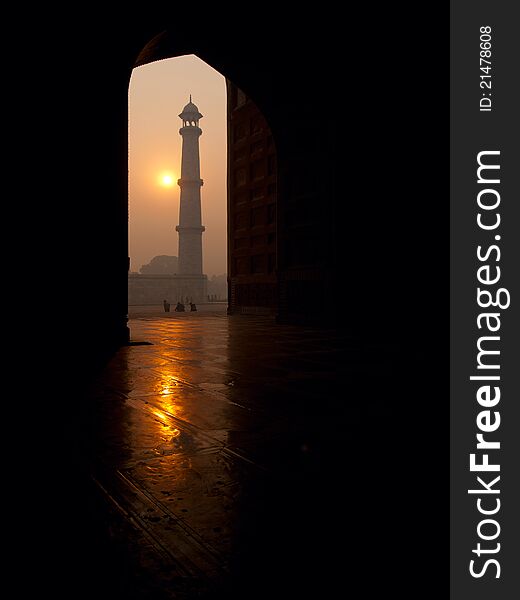 The beautiful Taj Mahal in the morning, Agra - India