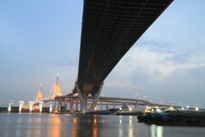 Bhumibol Bridge In Thailand Royalty Free Stock Image Bhumibol Bridge In Thailand Royalty Free Stock Image