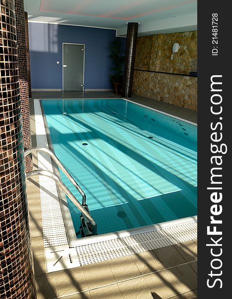 Luxury swimming pool in spa center. Luxury swimming pool in spa center