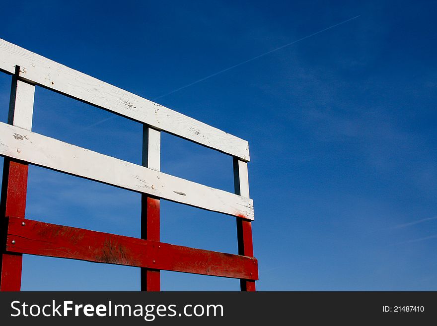 Red, White And Blue Hayride Fence