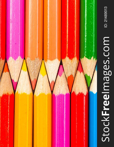 Texture Of Colorful Pencils