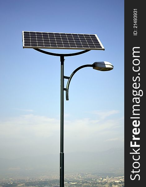 Small photovoltaic system for light. Small photovoltaic system for light