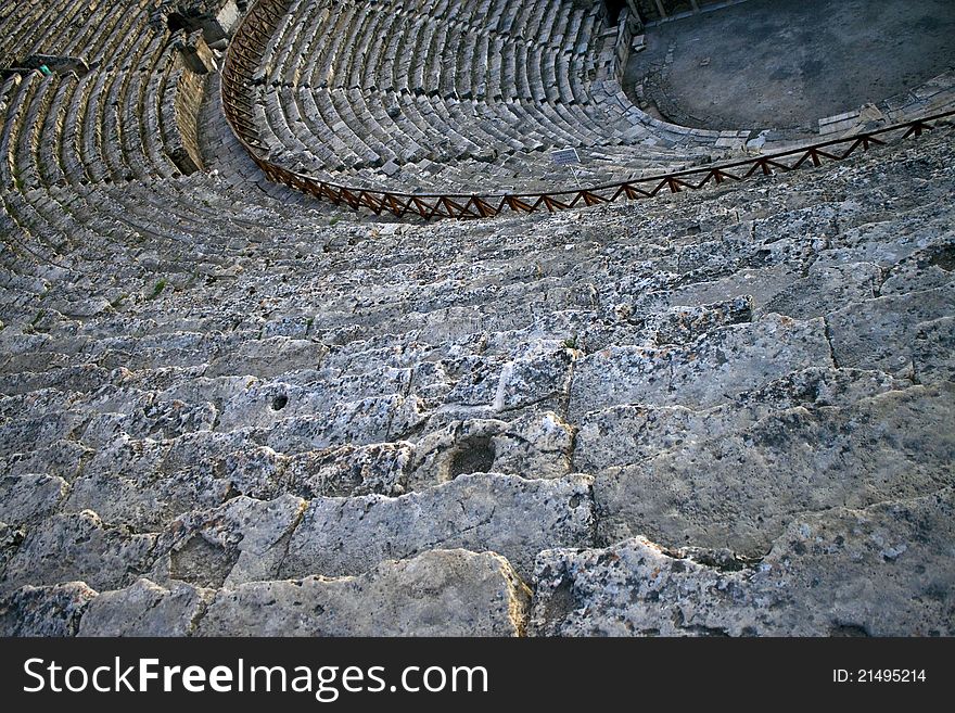 Ancient amphitheater in Hierapolis, Turkey