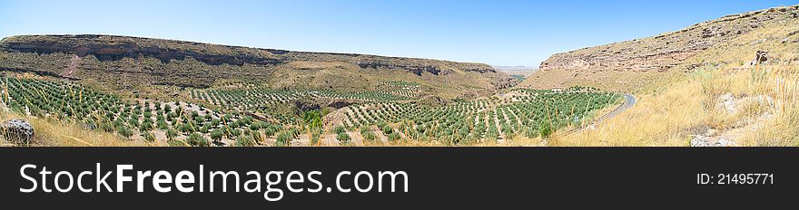 Panorama of the Canyon in Spain - Sierra Nevada