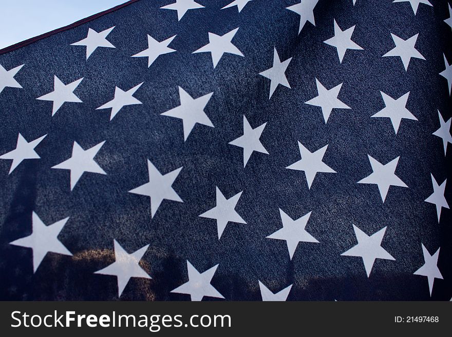Image of the stars on the American flag. Image of the stars on the American flag