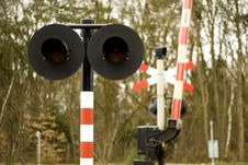 Railway-crossing Royalty Free Stock Image Railway-crossing Royalty Free Stock Image
