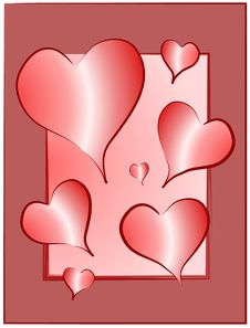 Simple Pink Hearts Background Stock Photography Simple Pink Hearts Background Stock Photography