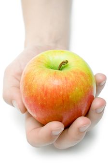 Offering An Apple Royalty Free Stock Images Offering An Apple Royalty Free Stock Images