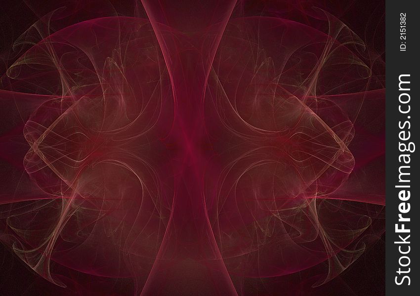 Red Cross Fractal Background