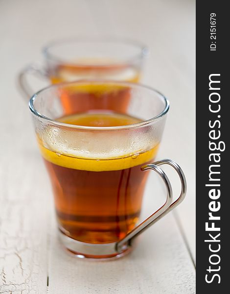 Hot Tea with lemon, this can be black tea or an herbal tea. Hot Tea with lemon, this can be black tea or an herbal tea