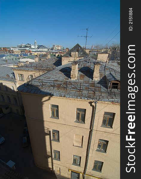 Old Moscow. City urban roofs. Old Moscow. City urban roofs.