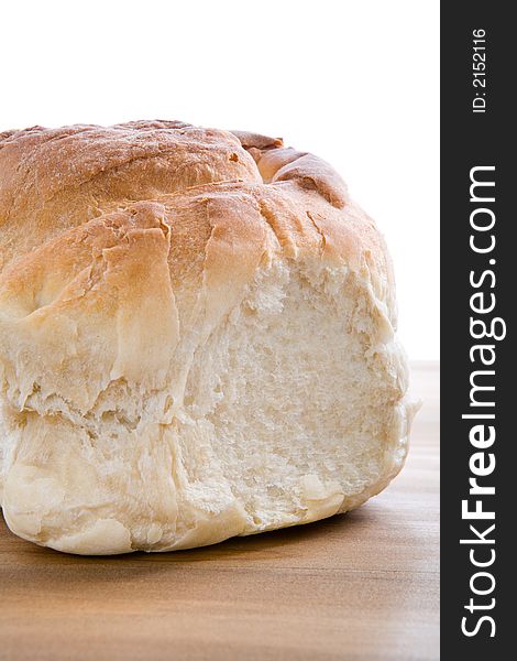 Fresh baked peasant bread, white bread