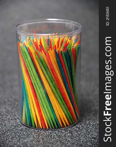 Colorful toothpicks