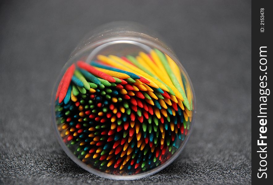 Colorful toothpicks downside