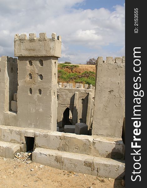 Ruins of crusader castle in Israel. Ruins of crusader castle in Israel