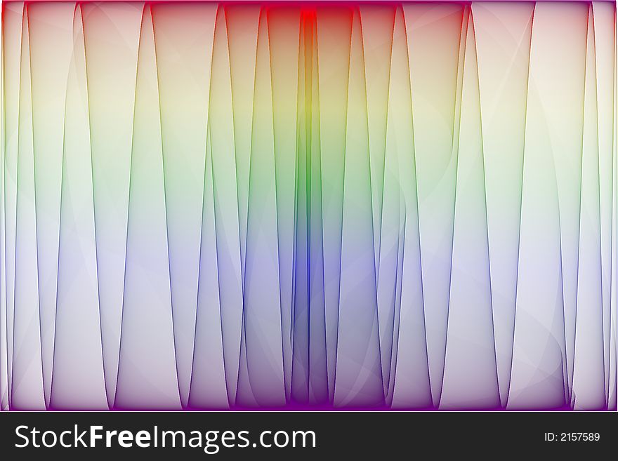 Rainbow curtain, computer generated, abstract