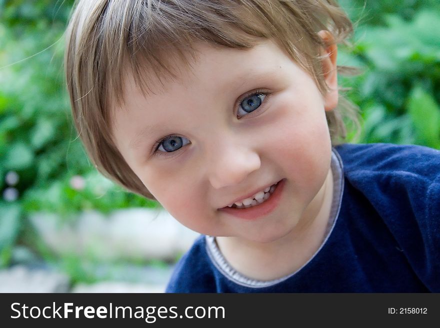 Nice Small Girl Smiling.