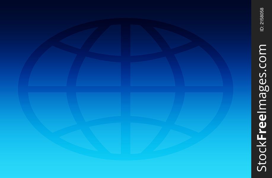 Gradient background with abstract globe.