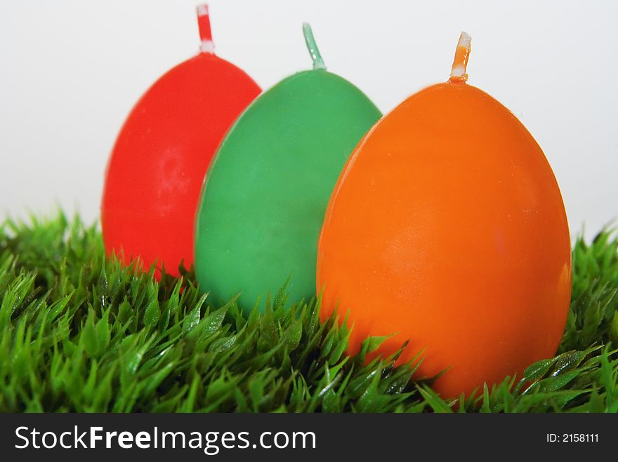 Easter candle eggs