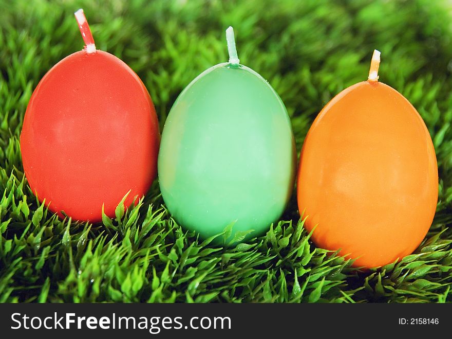 Easter candle eggs